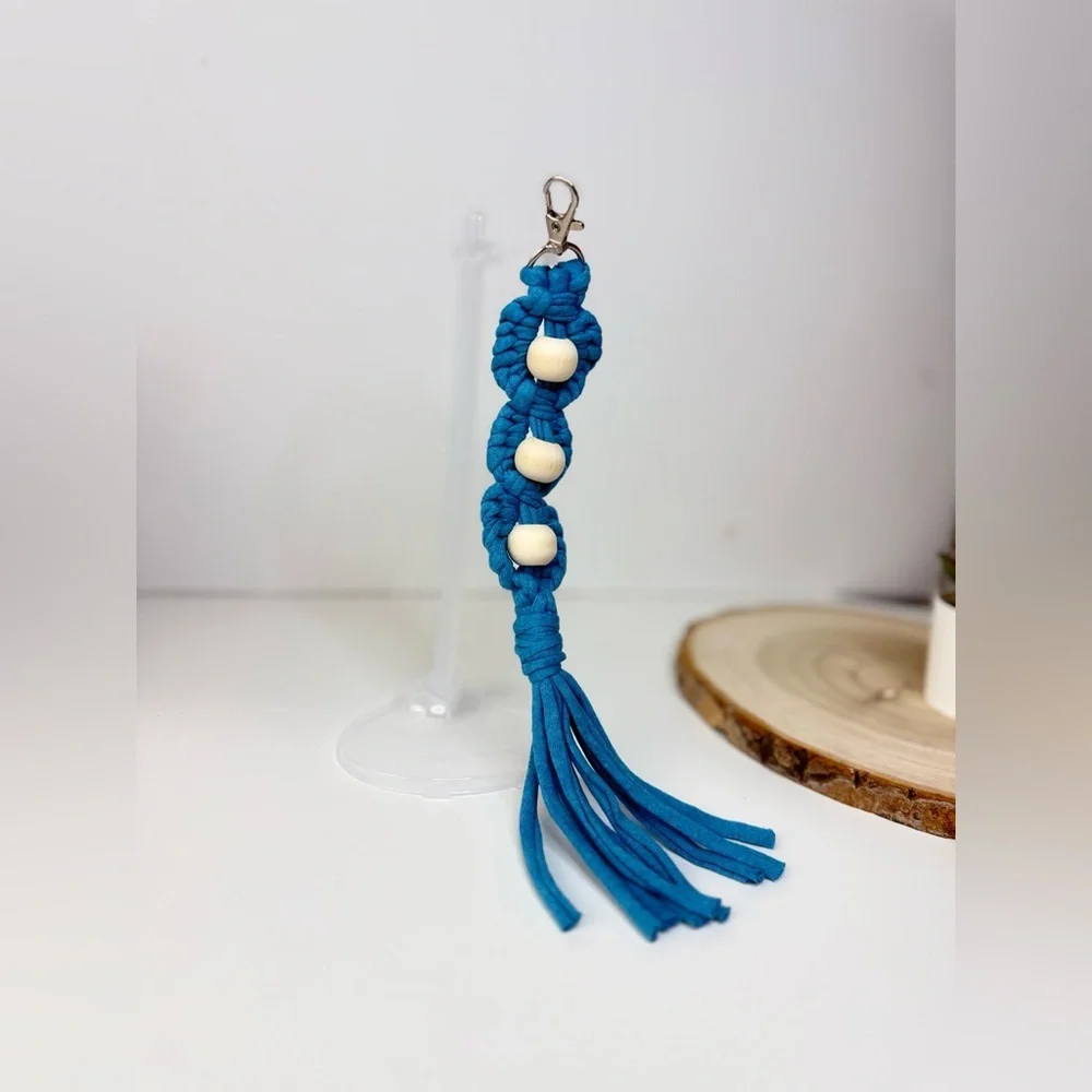 Boho Handcrafted Floral beaded huge keychain